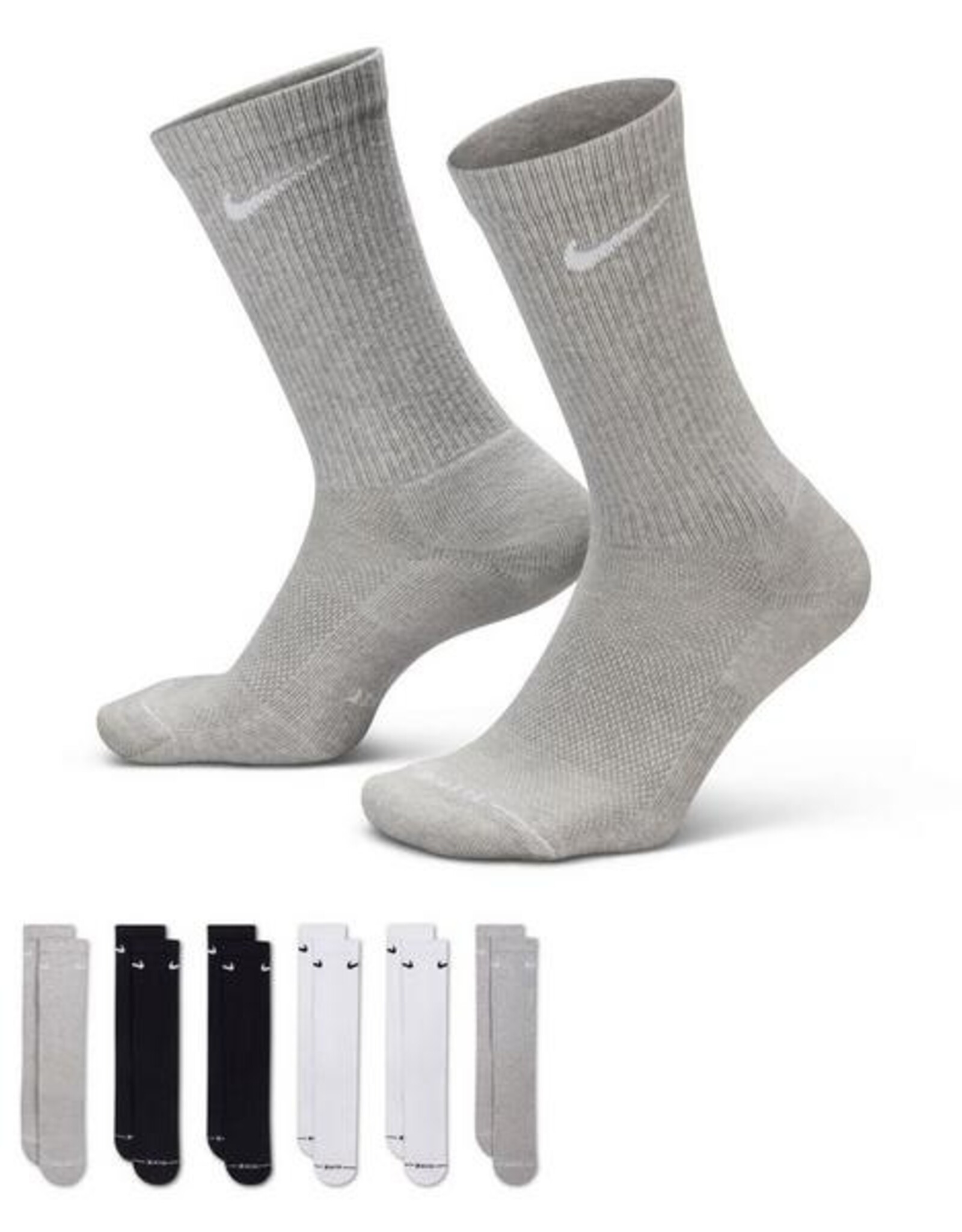 NIKE Everyday Elevated Crew Socks (6 Pk) - Multi Color