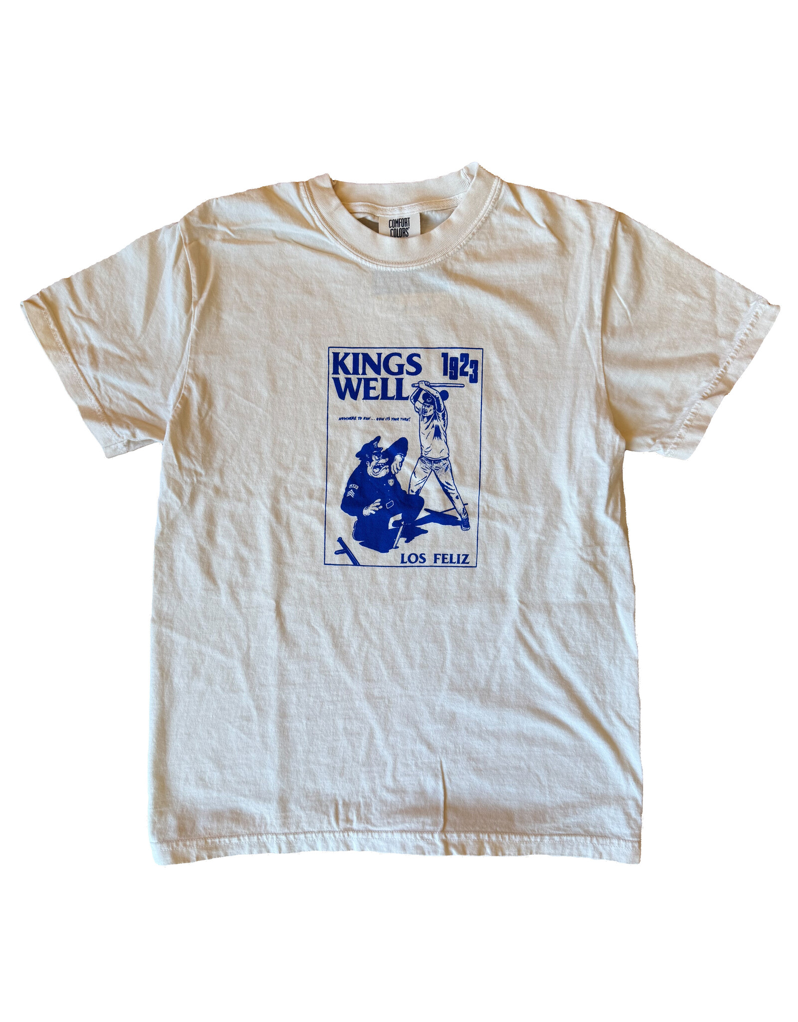 KINGSWELL Showdown In Los Feliz Tee - Cream/Blue