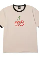Cherries Ringer Tee - Dusty Pink