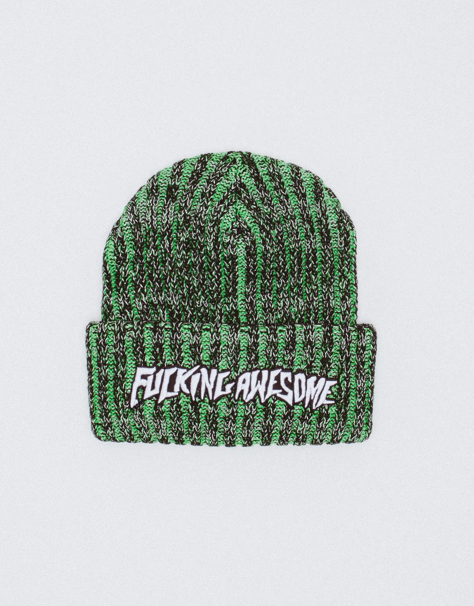 FUCKING AWESOME Reflective Stripe Beanie - Black