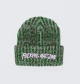 FUCKING AWESOME Reflective Stripe Beanie - Black