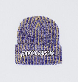 FUCKING AWESOME Reflective Stripe Beanie - Yellow