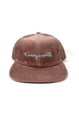 KINGSWELL Walt Script Cord Strapback Hat - Coral / Teal