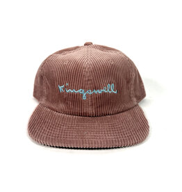 KINGSWELL Walt Script Cord Strapback Hat - Coral / Teal