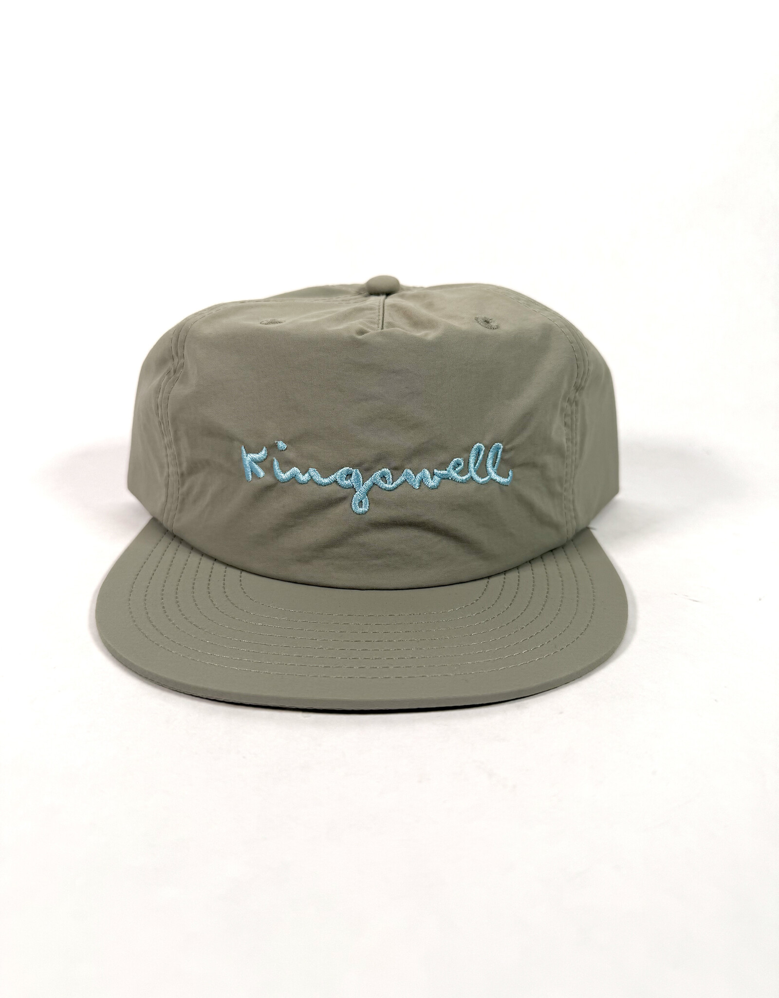 KINGSWELL Walt Script Nylon Surf Hat - Grey / Baby Blue