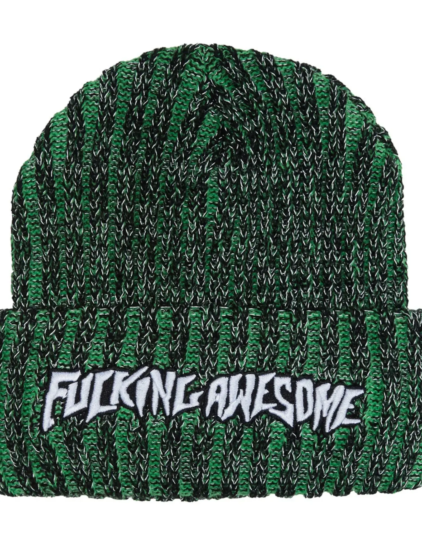 FUCKING AWESOME Reflective Stripe Beanie - Black