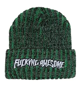 FUCKING AWESOME Reflective Stripe Beanie - Black