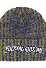 FUCKING AWESOME Reflective Stripe Beanie - Yellow