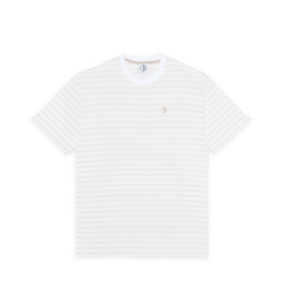 Stripe Tee - White / Taupe