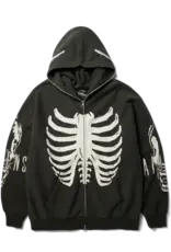 HUF Facehugger FZ Washed Hoodie - Vintage Black