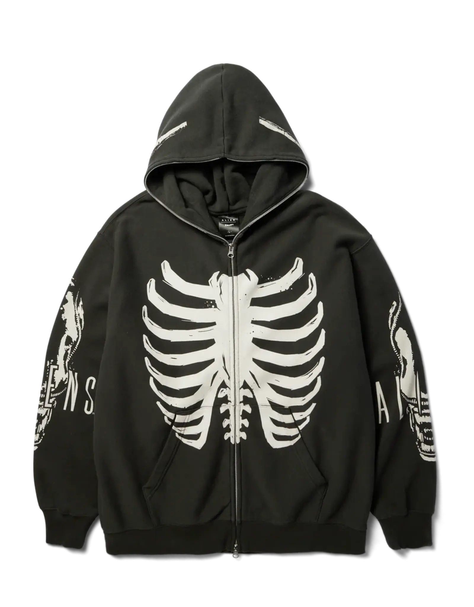 HUF Facehugger FZ Washed Hoodie - Vintage Black