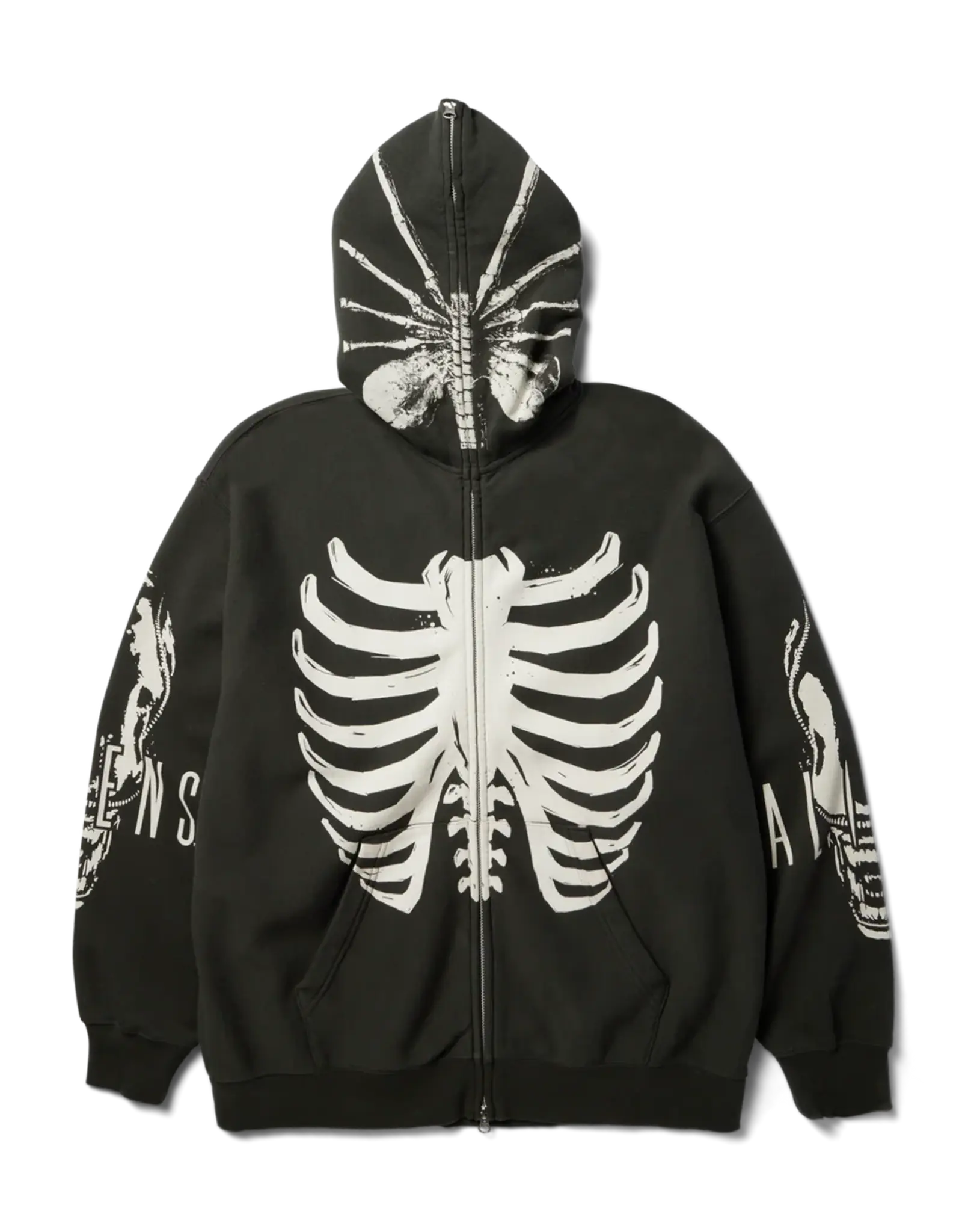 HUF Facehugger FZ Washed Hoodie - Vintage Black