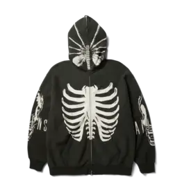HUF Facehugger FZ Washed Hoodie - Vintage Black