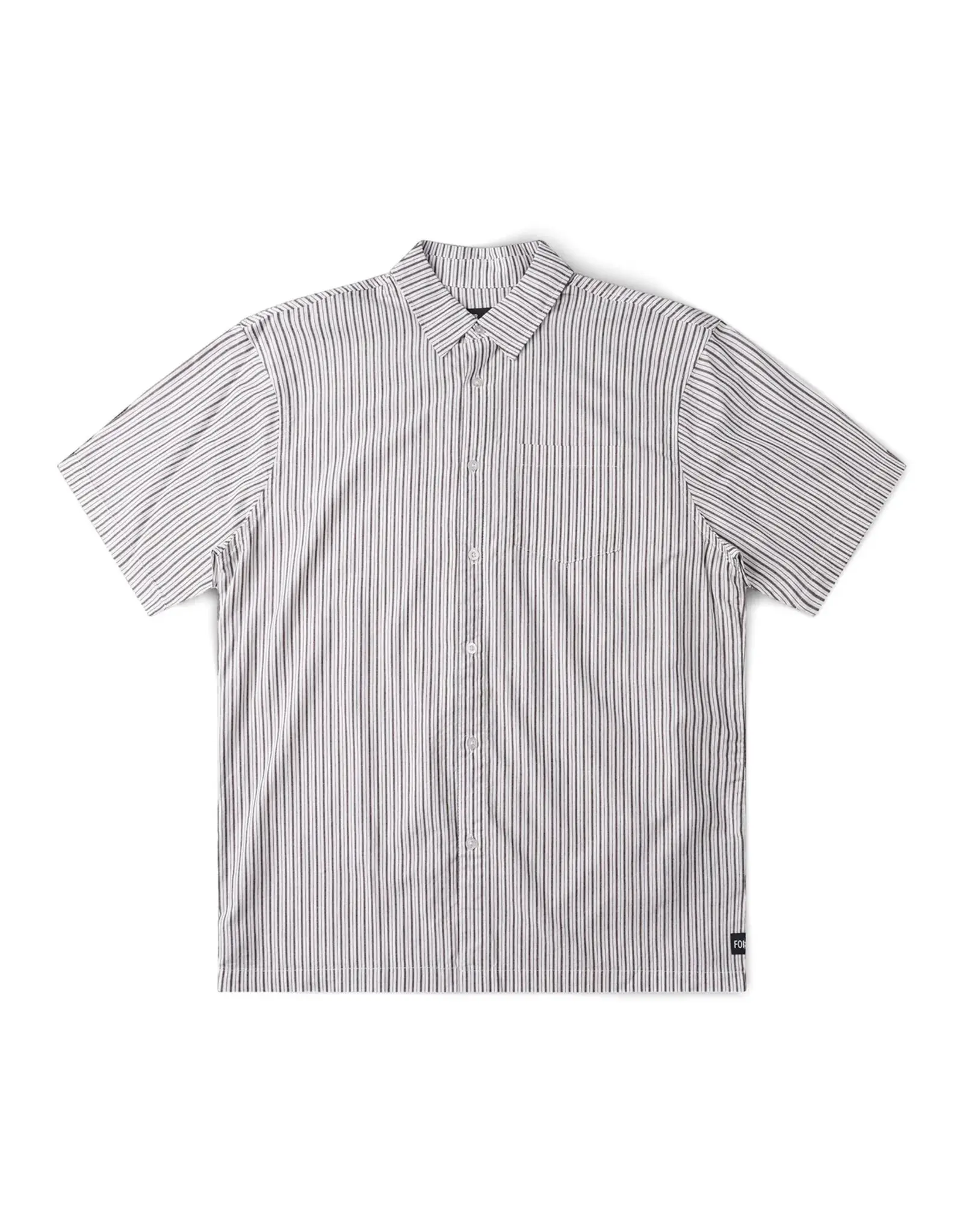 FORMER Reynolds Stripe SS Shirt - Beige