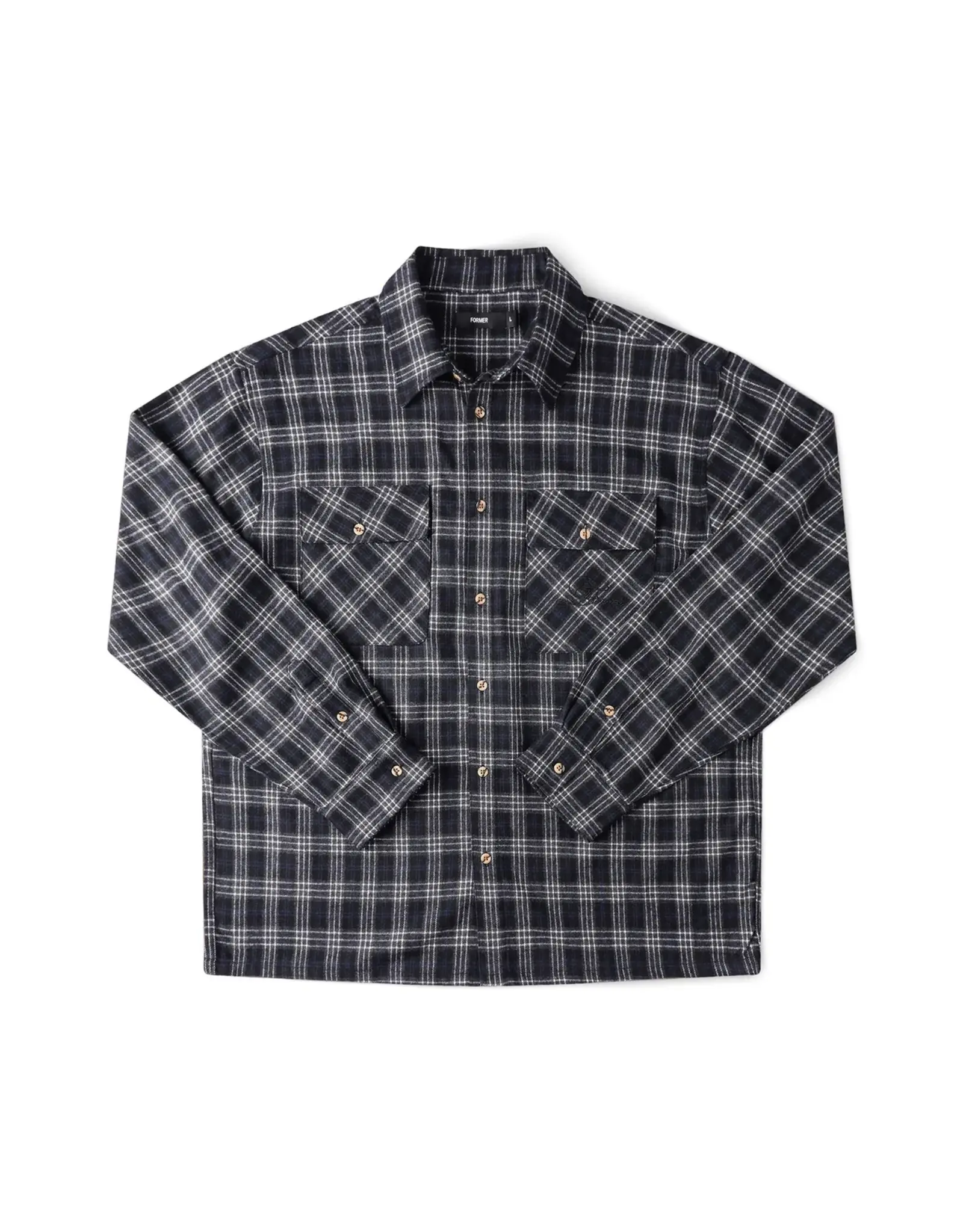 FORMER Vivian Flannel L/S Shirt - Black/Grey