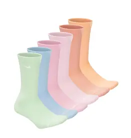 NIKE Everyday Elevated Crew Socks (6 Pk) - Pastel Multi Color