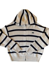 HUF Banks FZ Striped Knit Hoodie - Tan