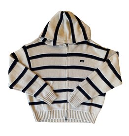 HUF Banks FZ Striped Knit Hoodie - Tan
