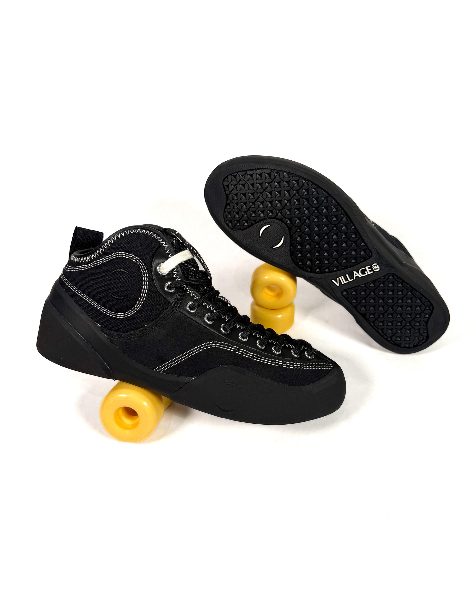VILLAGE PM 1 PM Mid Suede - Black / Natural Black