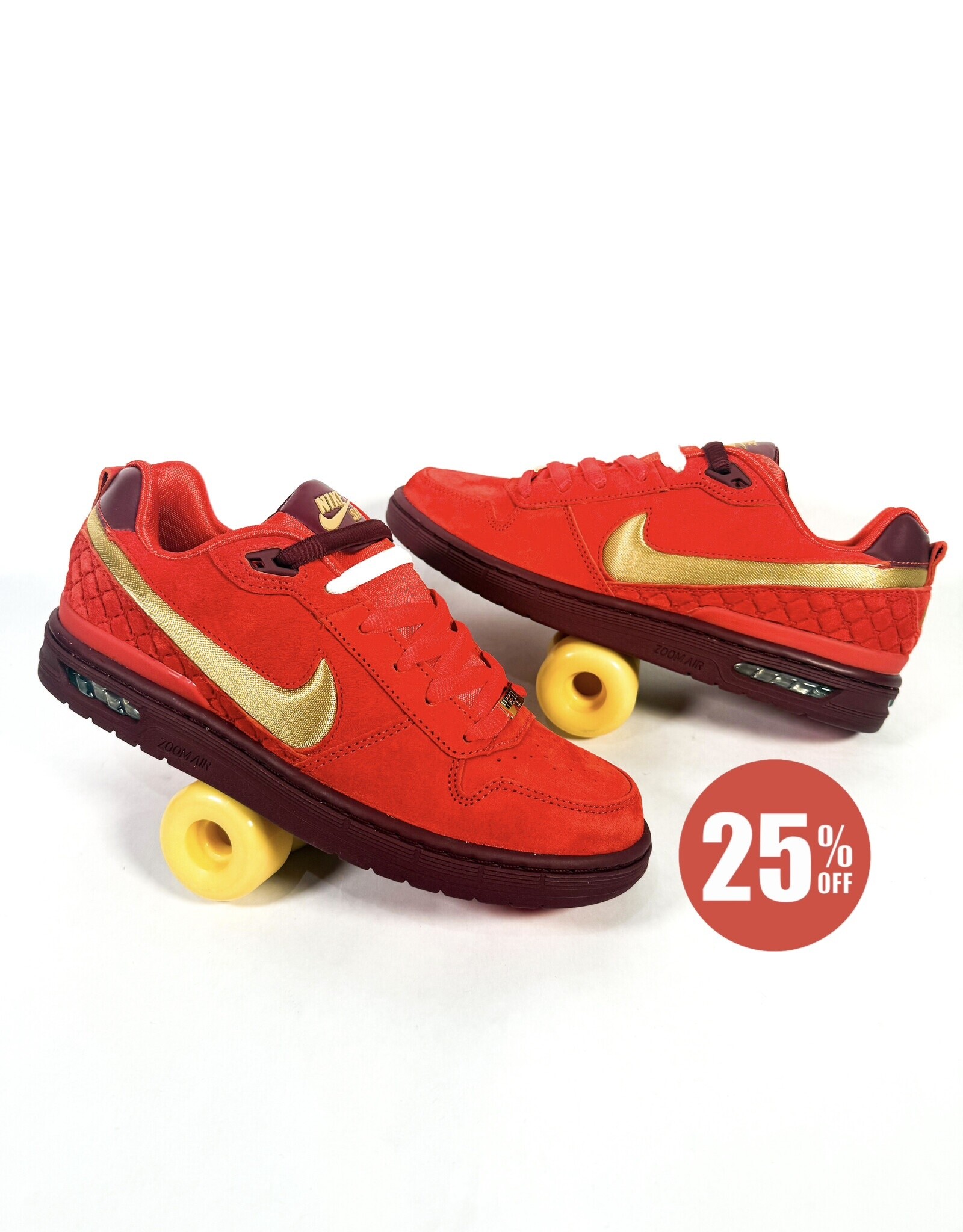 NIKE Nike SB Paul Rodriguez Zoom Air Low QS - Habanero Red