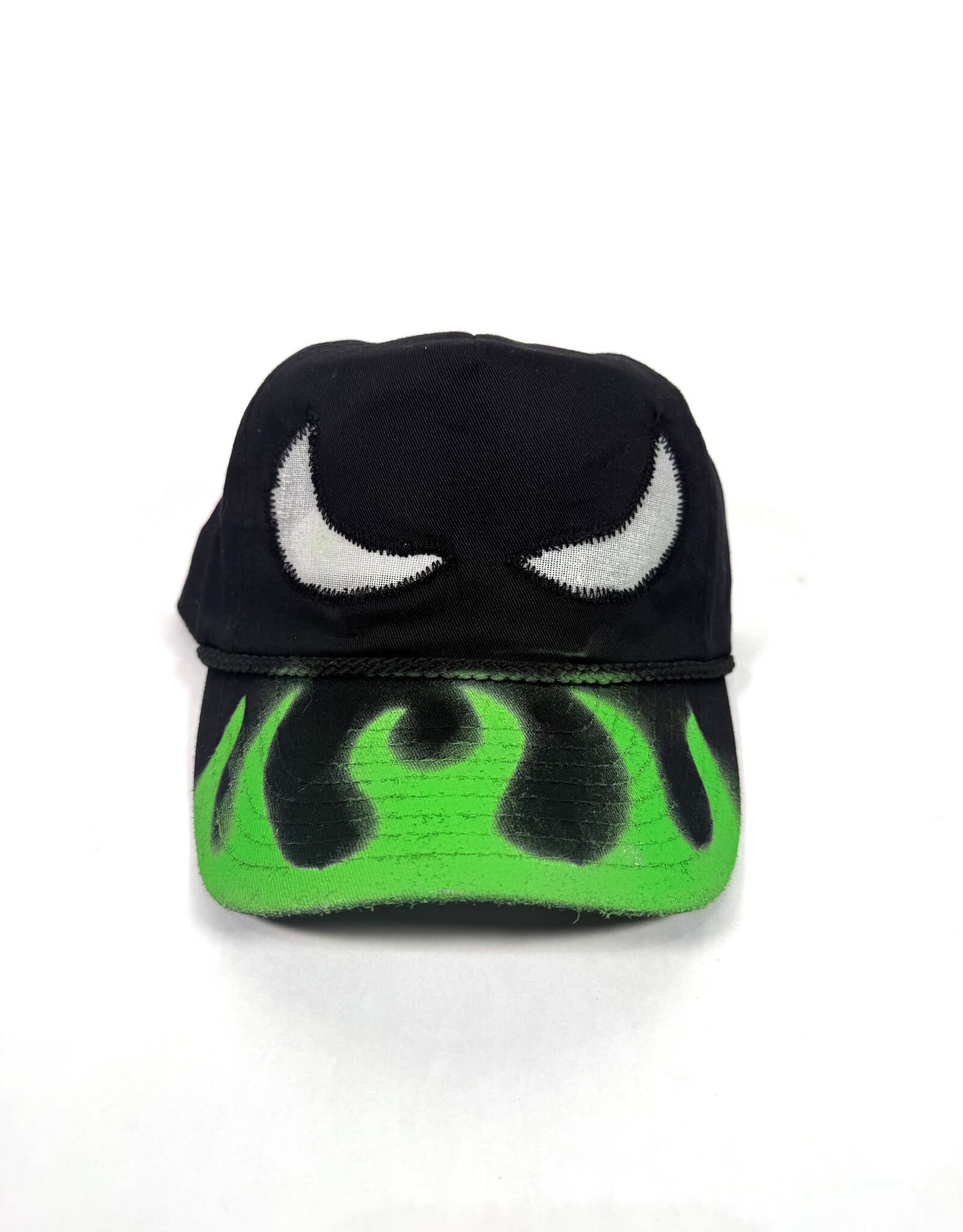 LAUDI LIVES Beast Distressed Hand Painted Snapback Hat - Black / Green