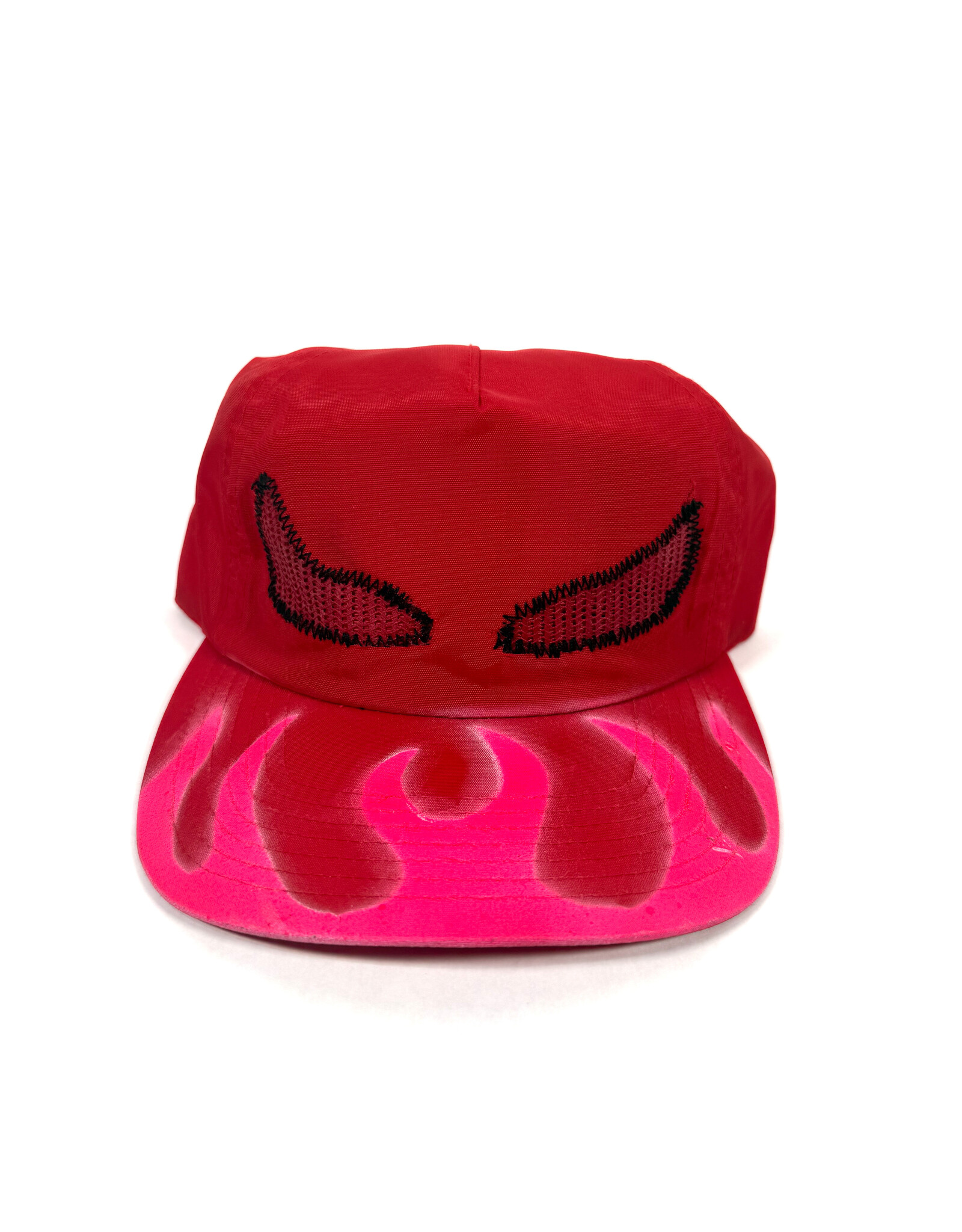 LAUDI LIVES Beast Distressed Hand Painted Snapback Hat - Red / Pink