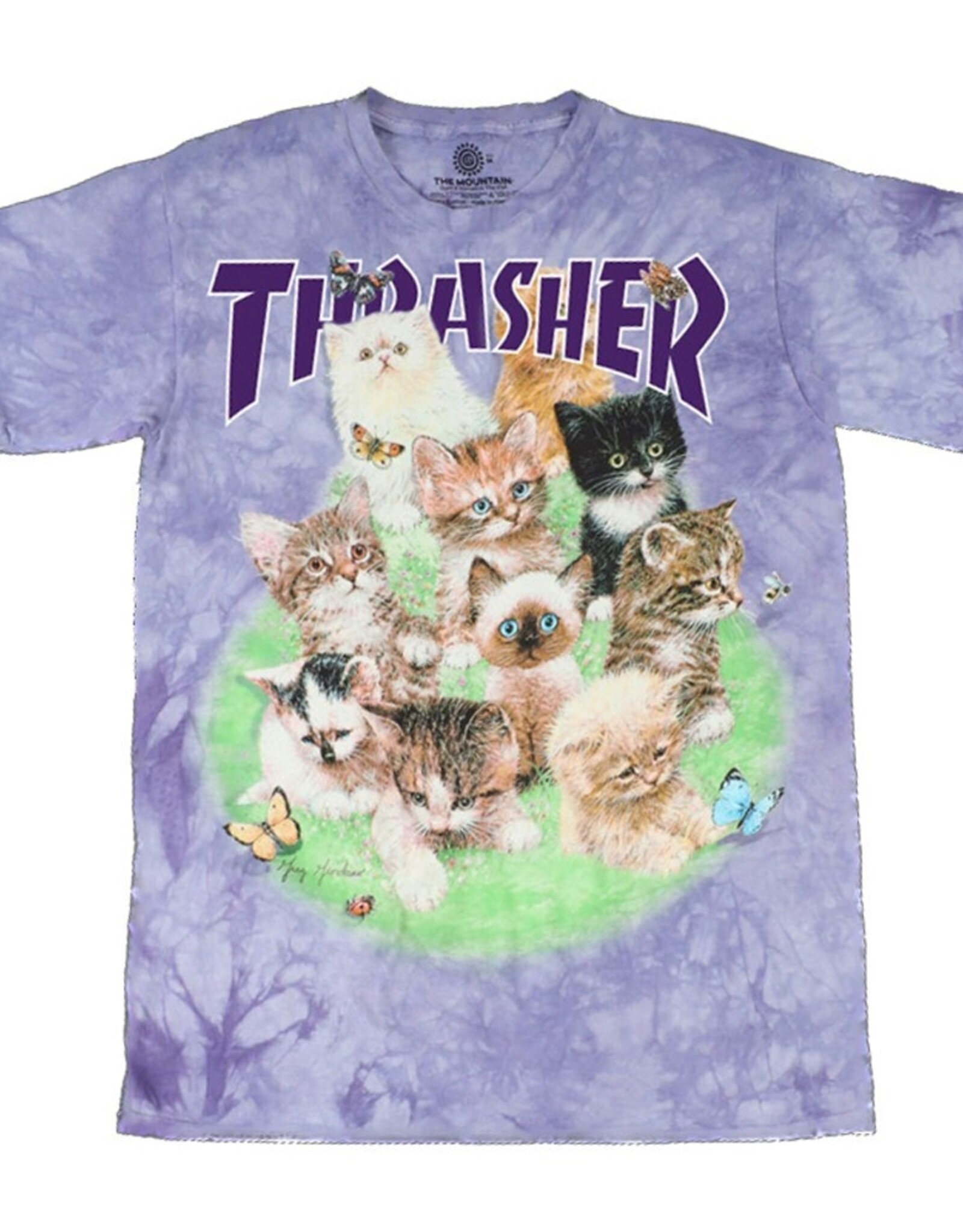 THRASHER The Mountain Kittens T-Shirt - Purple