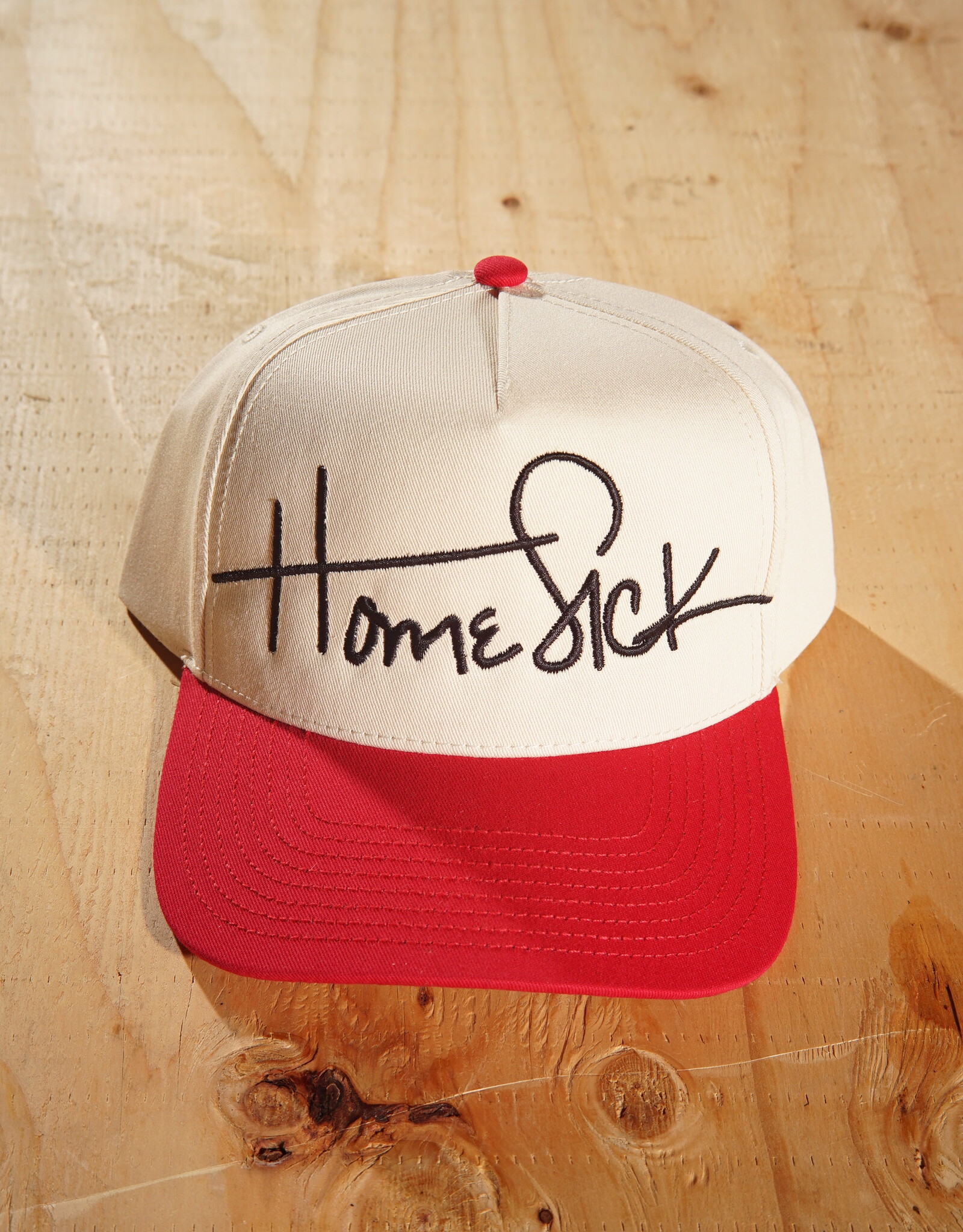 Home Sick Script Hat Black/Red