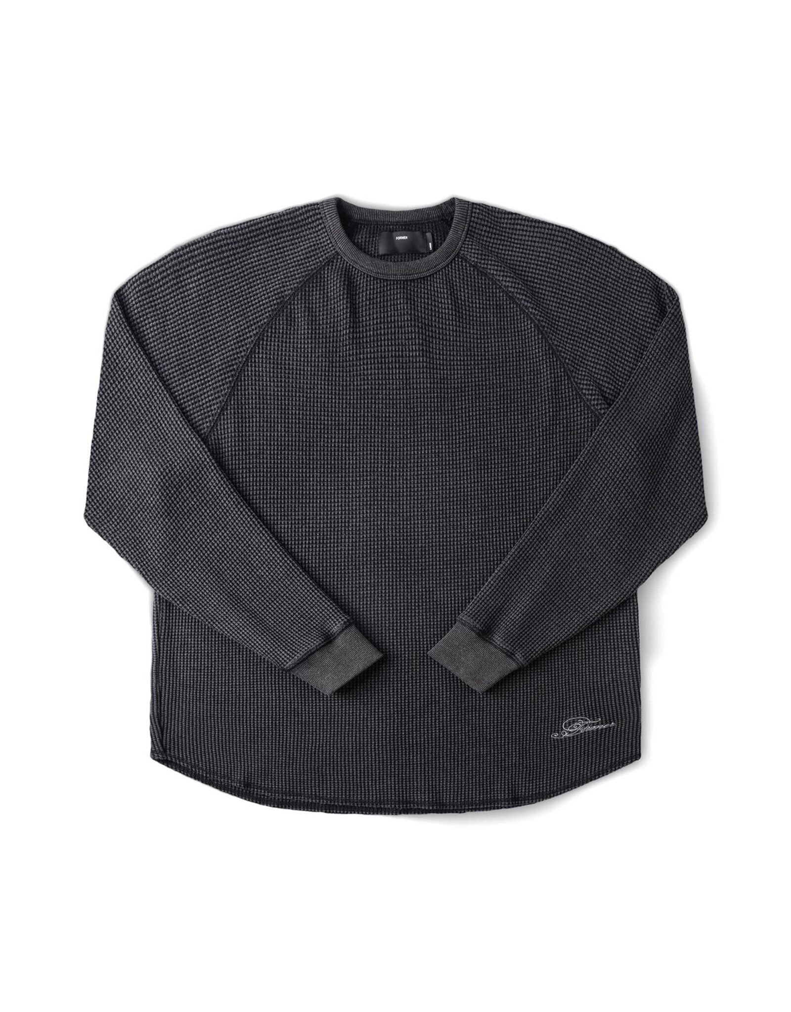 FORMER Illusion L/S Waffle Knit Shirt - Acid Black