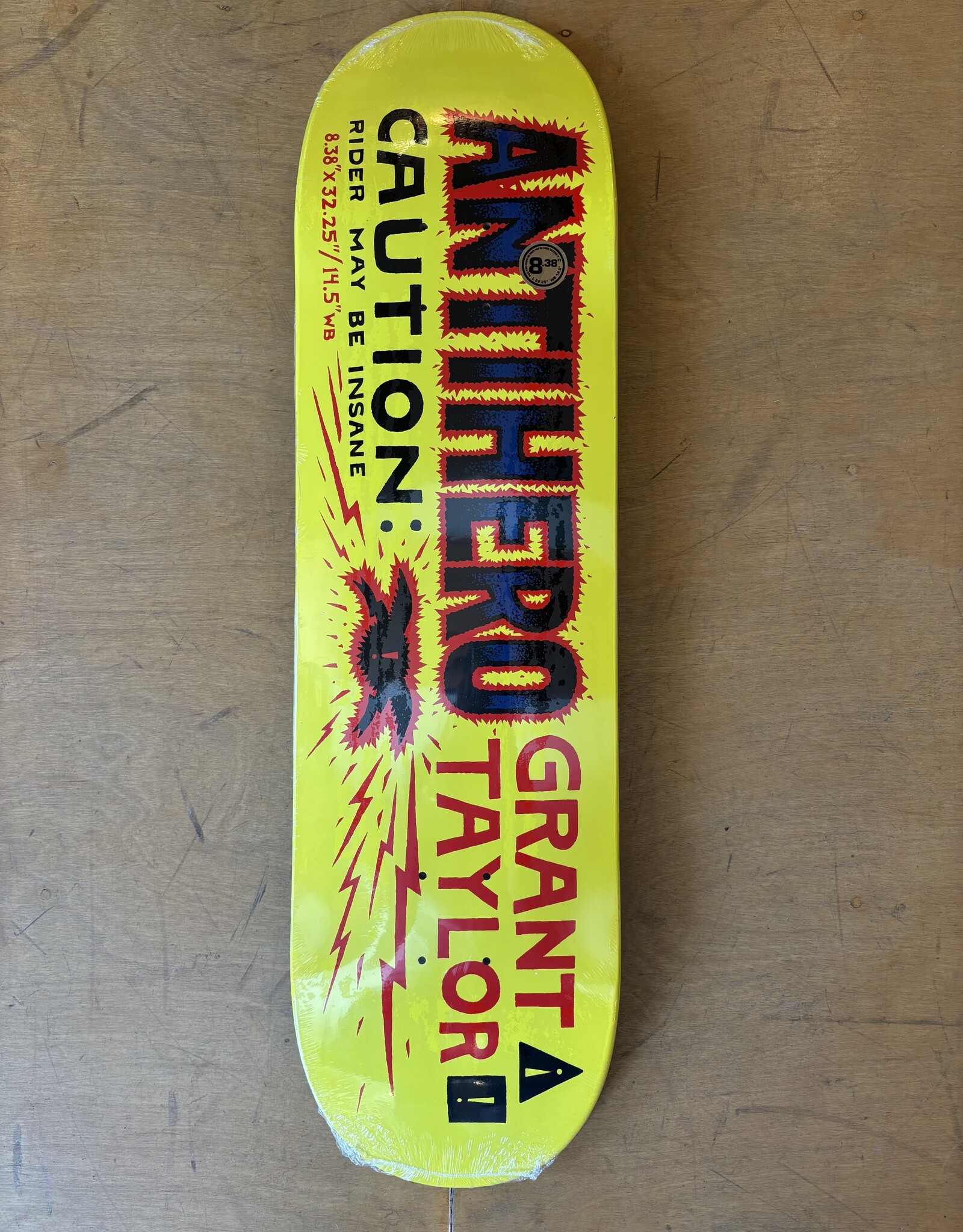 ANTI HERO Grant Taylor Caution Pro Deck - 8.38