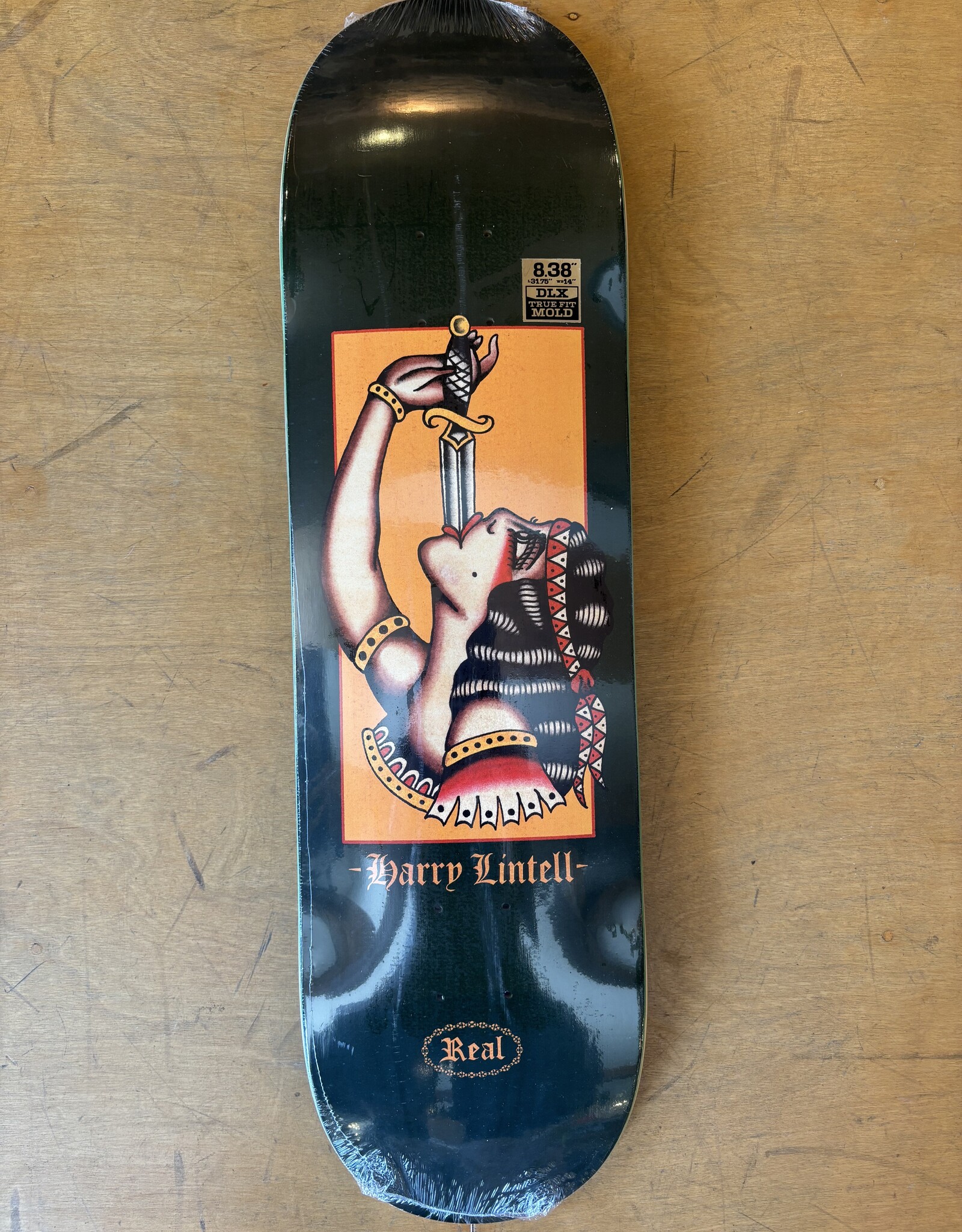 REAL SKATEBOARDS Harry Lintell Sword Swallower Pro Deck - 8.38TF