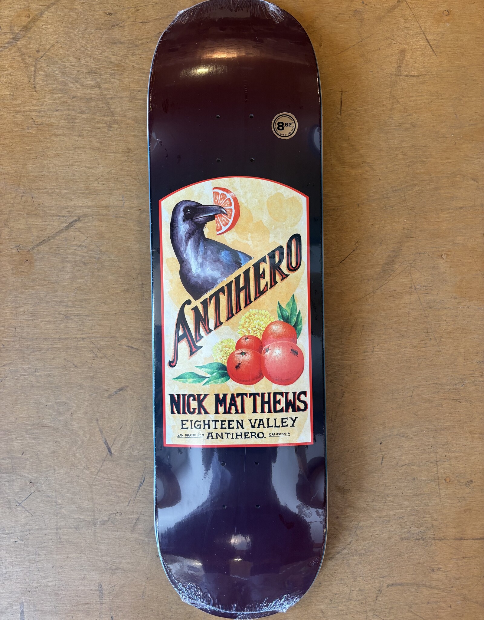 ANTI HERO Nick Matthews Homers 2 Pro Deck - 8.62