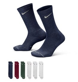 NIKE Everyday Elevated Crew Socks (6 Pairs) - Multi Blue / Red