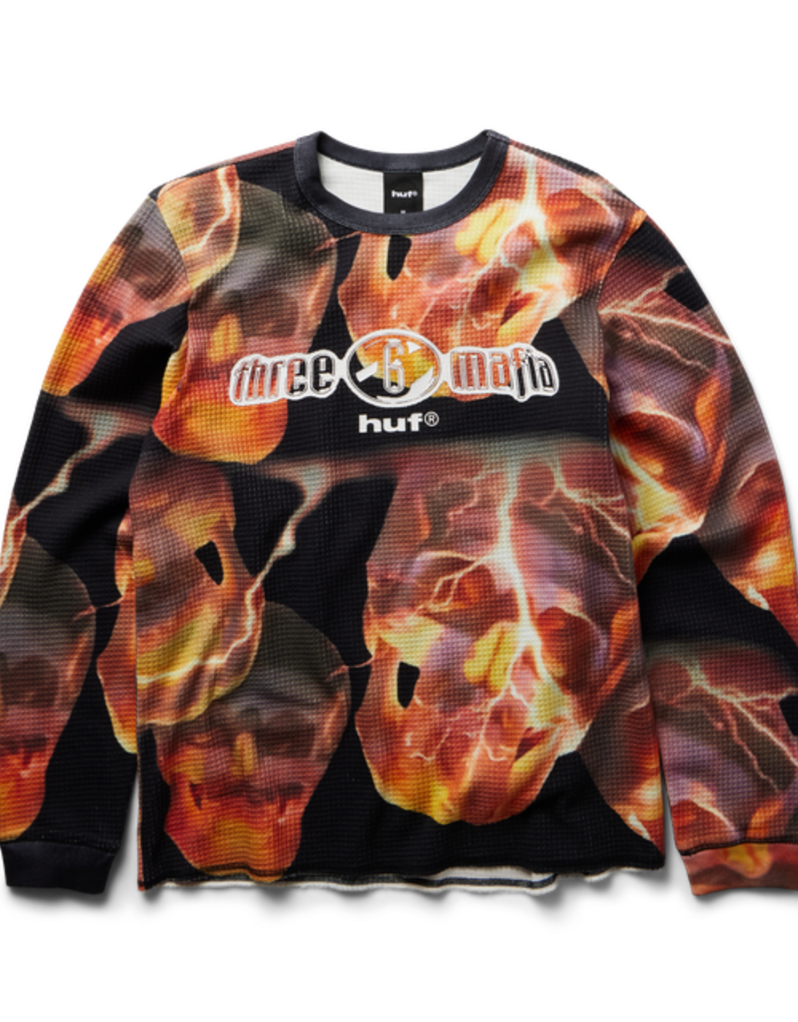 HUF x Three 6 Mafia Torched L/S Thermal - Multi