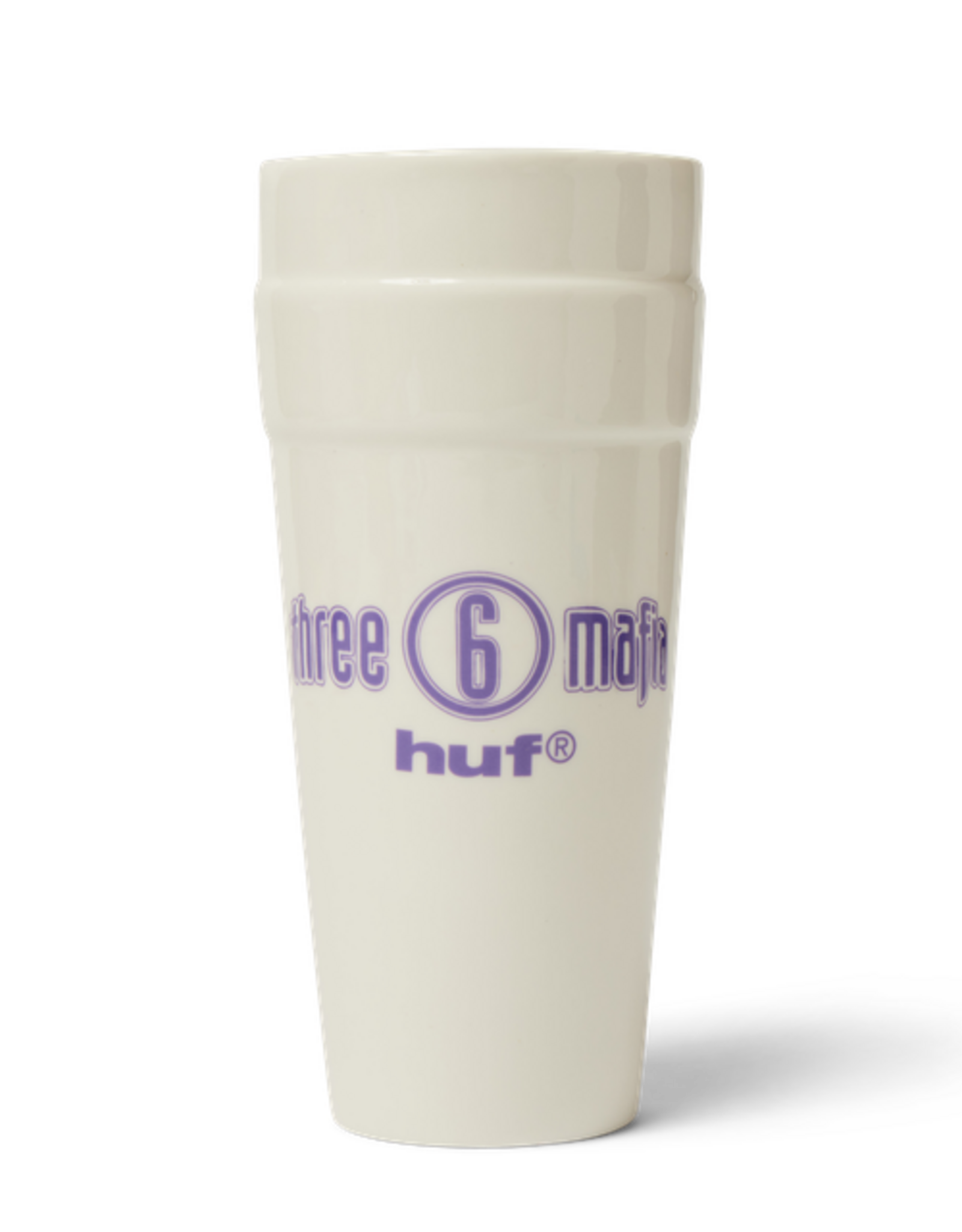 HUF x Three 6 Mafia Ceramic Double Cup - White