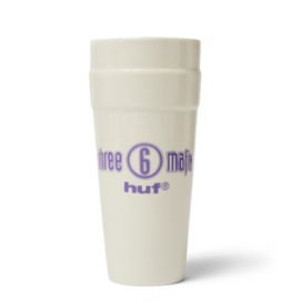 HUF x Three 6 Mafia Ceramic Double Cup - White