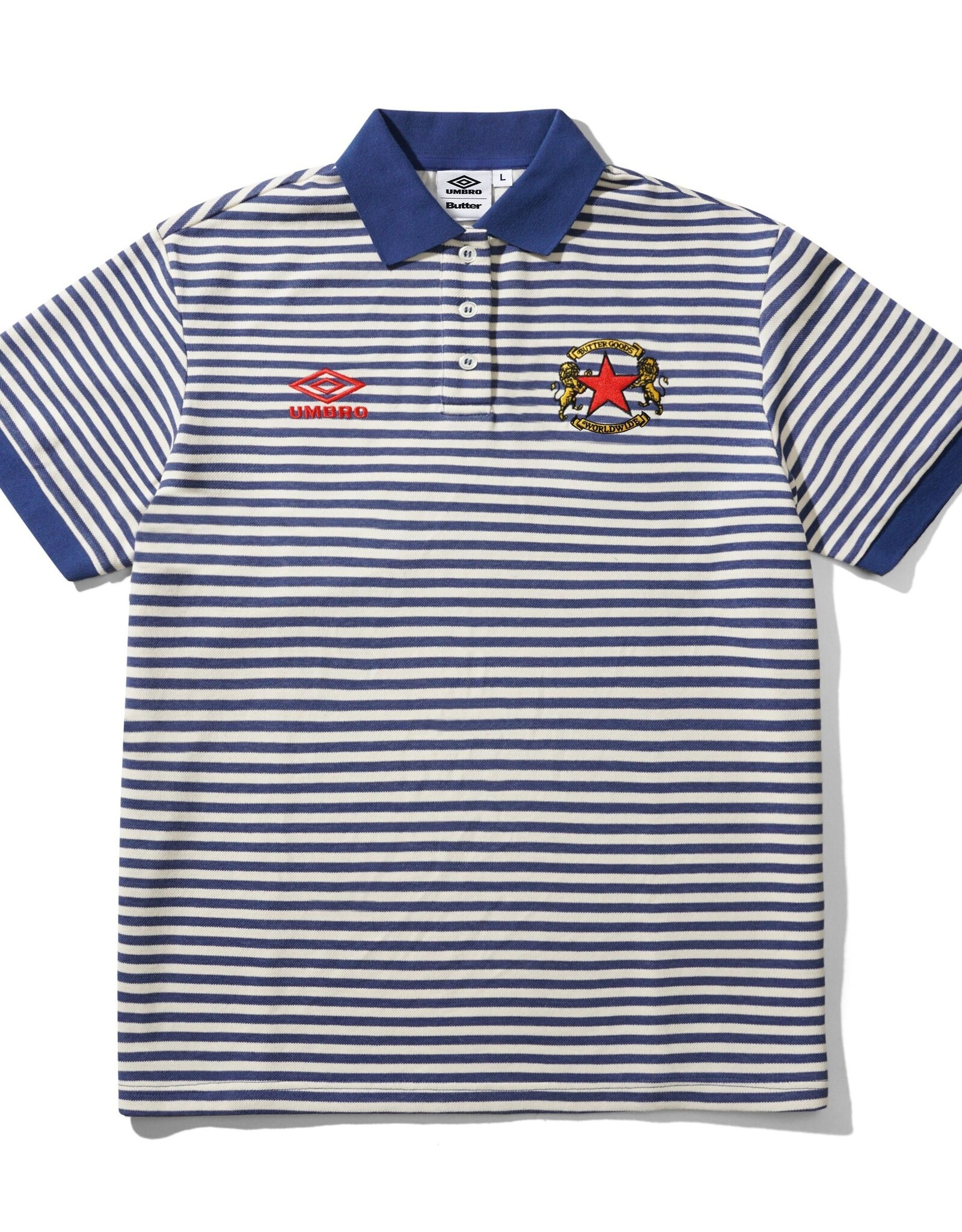 BUTTER GOODS x Umbro Crest Polo - Navy