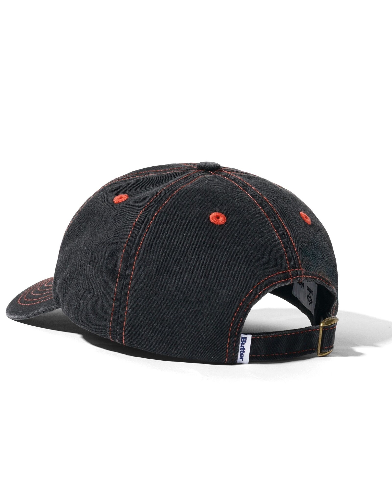 BUTTER GOODS x Diamond Logo 6 Panel Cap - Washed Black