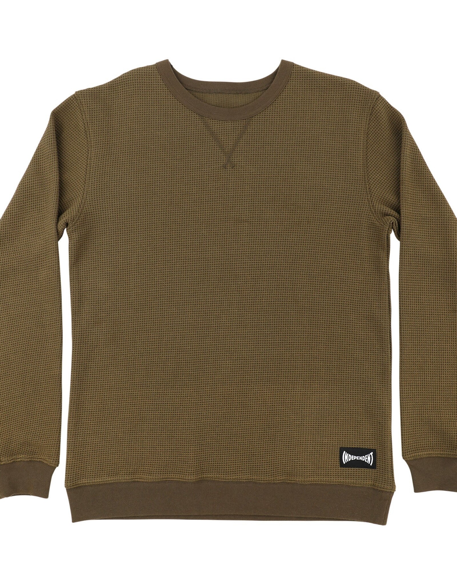 INDEPENDENT Cannery Crew L/S Waffle Knit - Army Green