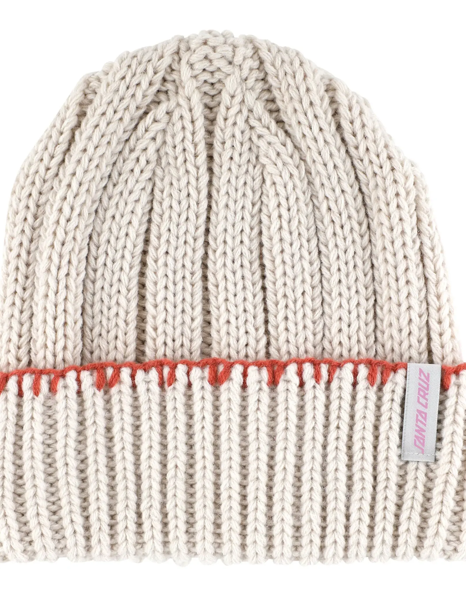 SANTA CRUZ Cozy Women's Knit Long Shoreman Beanie - Cream