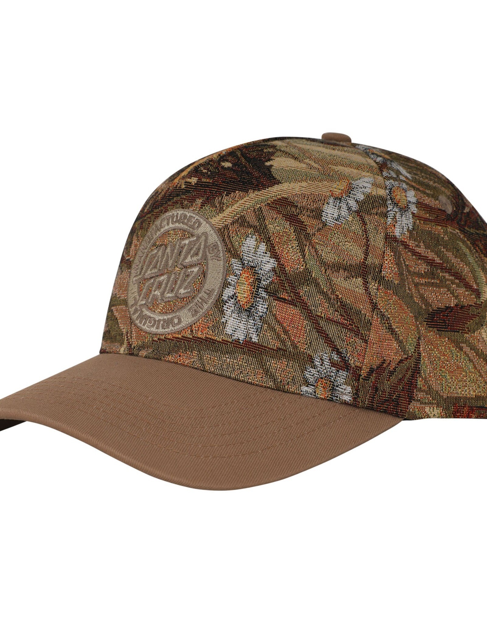 SANTA CRUZ MFG Tapestry Snapback Hat - Floral / Khaki
