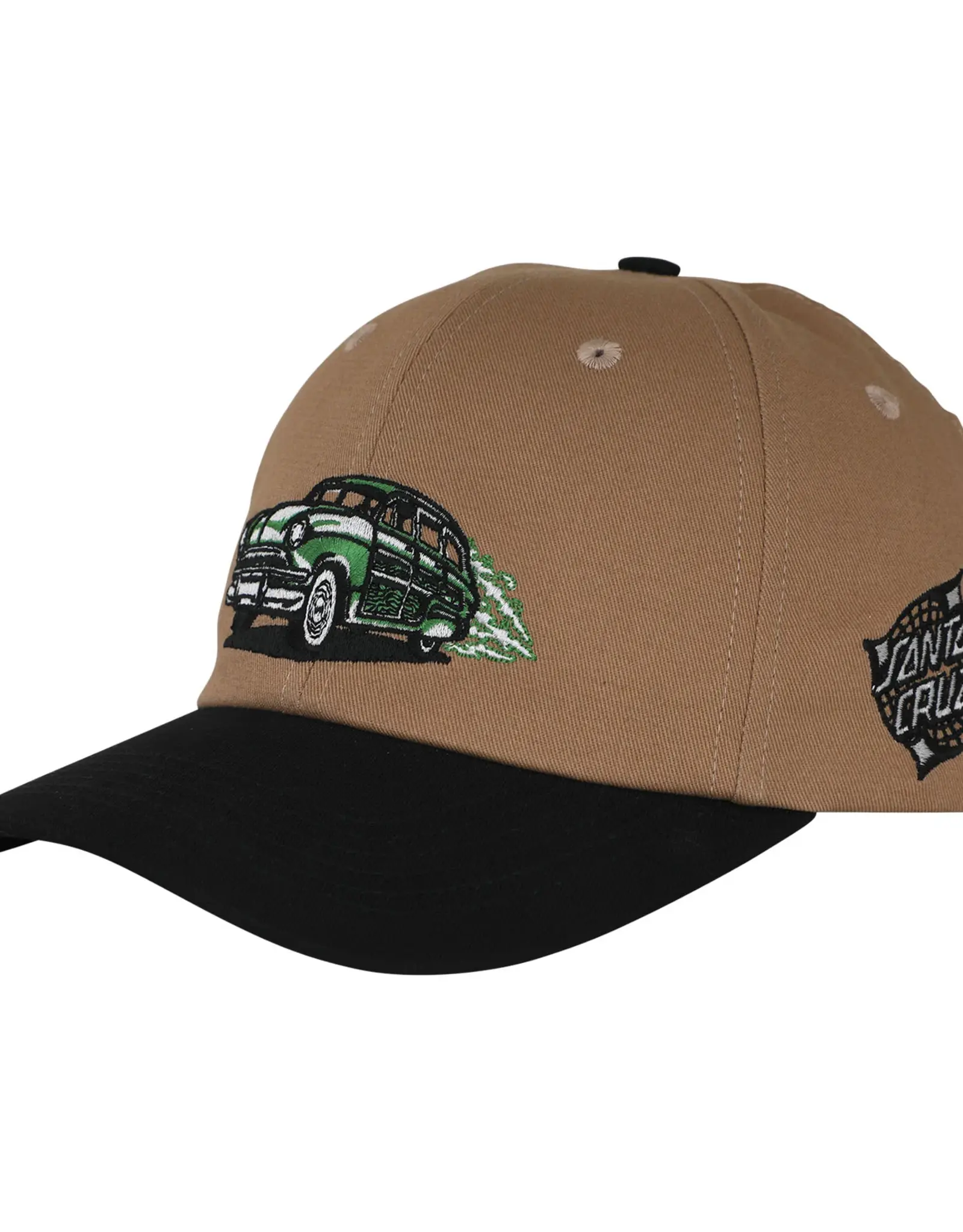 SANTA CRUZ Model SC Snapback Hat - Dk Tan / Black