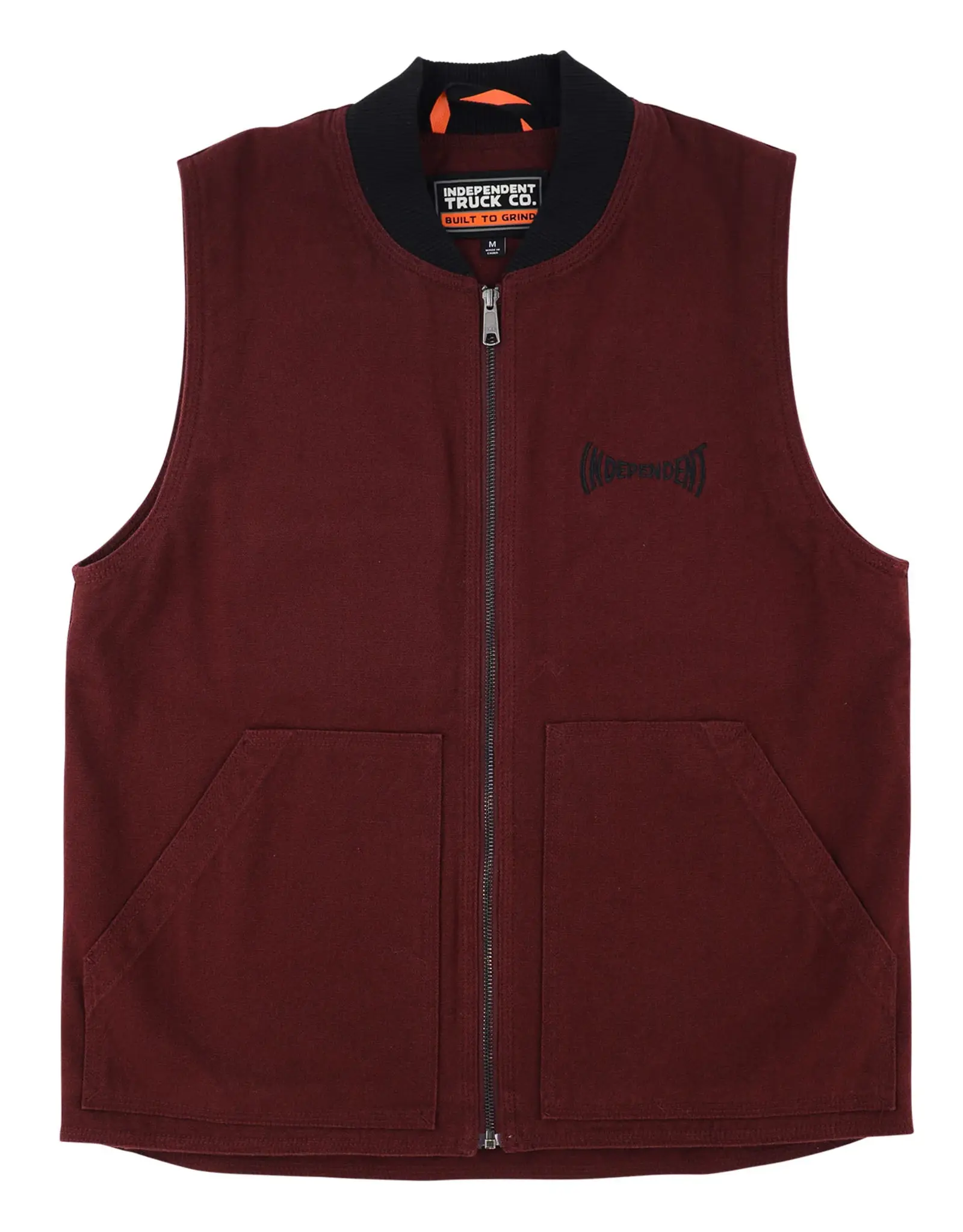 INDEPENDENT Built to Grind Work Vest - Deep Burgundy