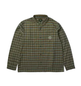 HUF Cross Plaid L/S Flannel Shirt - Slate Blue