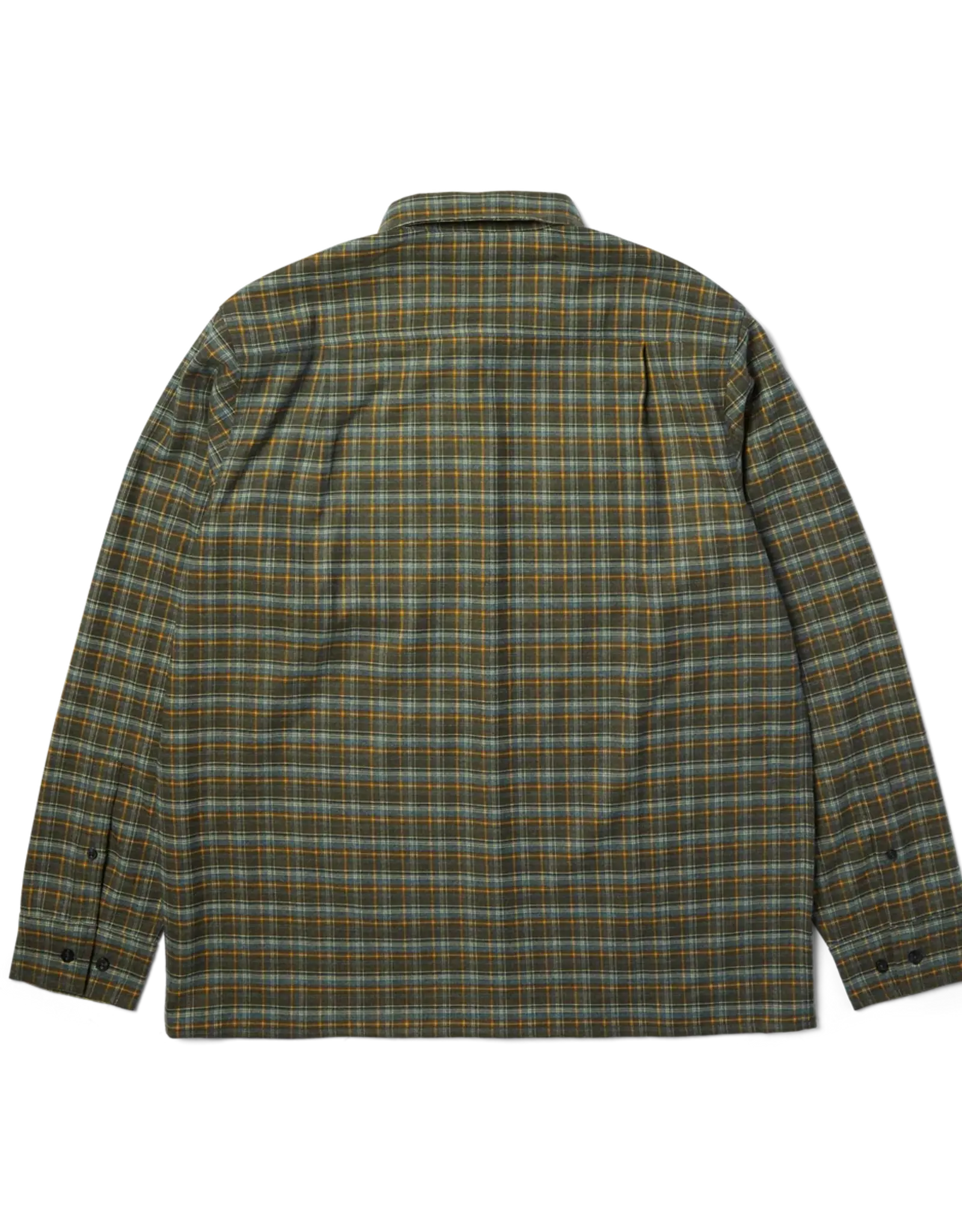 HUF Cross Plaid L/S Flannel Shirt - Slate Blue