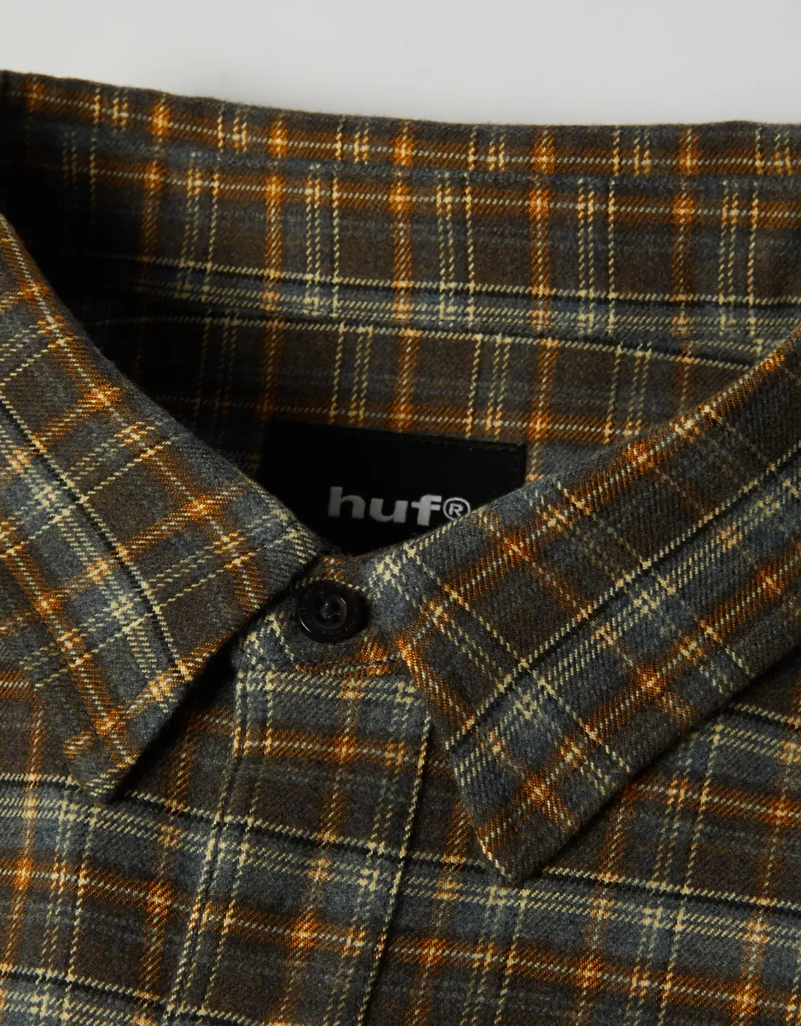 HUF Cross Plaid L/S Flannel Shirt - Slate Blue