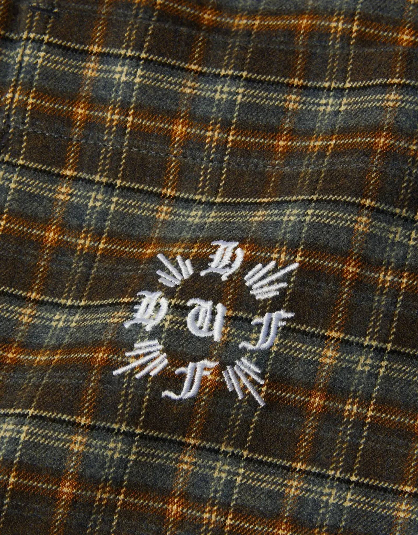 HUF Cross Plaid L/S Flannel Shirt - Slate Blue