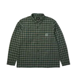HUF Cross Plaid L/S Flannel Shirt - Pine