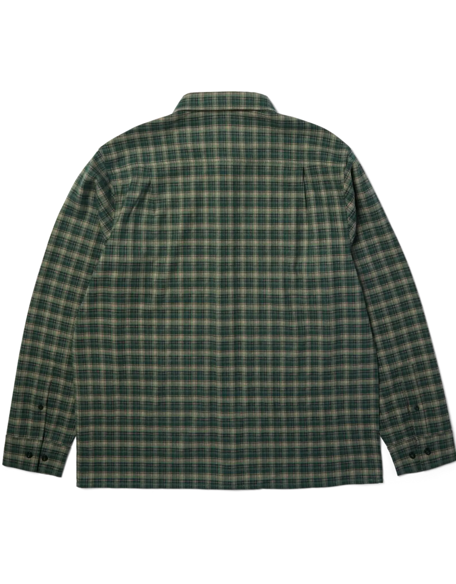 HUF Cross Plaid L/S Flannel Shirt - Pine