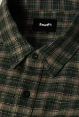 HUF Cross Plaid L/S Flannel Shirt - Pine